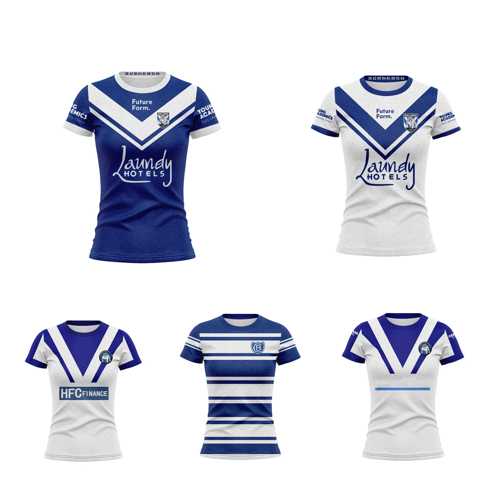 

2024 Bankstown Bulldogs Womens Home/Away/Retro Rugby Jersey Shorts Customize