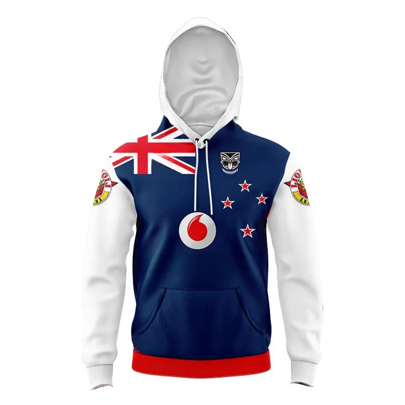 

KIDS HOODIE 2023 New Zealand Warriors olive jersey men's T-shirt retro version