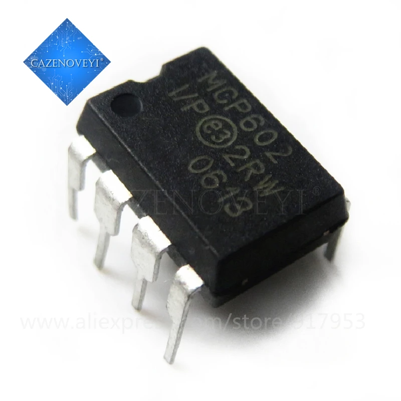 10pcs/lot MCP602-I/P MCP602 2.7V to 5.5V Single Supply CMOS Op Amps