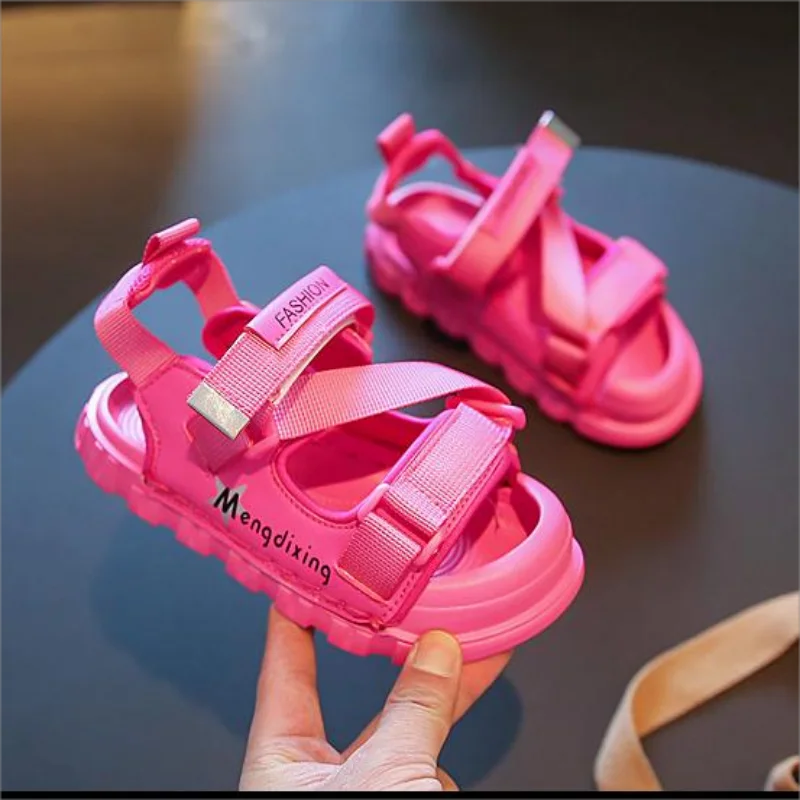 Sandali estivi per ragazze moda nuovi sandali da spiaggia per ragazzi neri scarpe sportive per bambini antiscivolo traspiranti sandali Casual per bambini