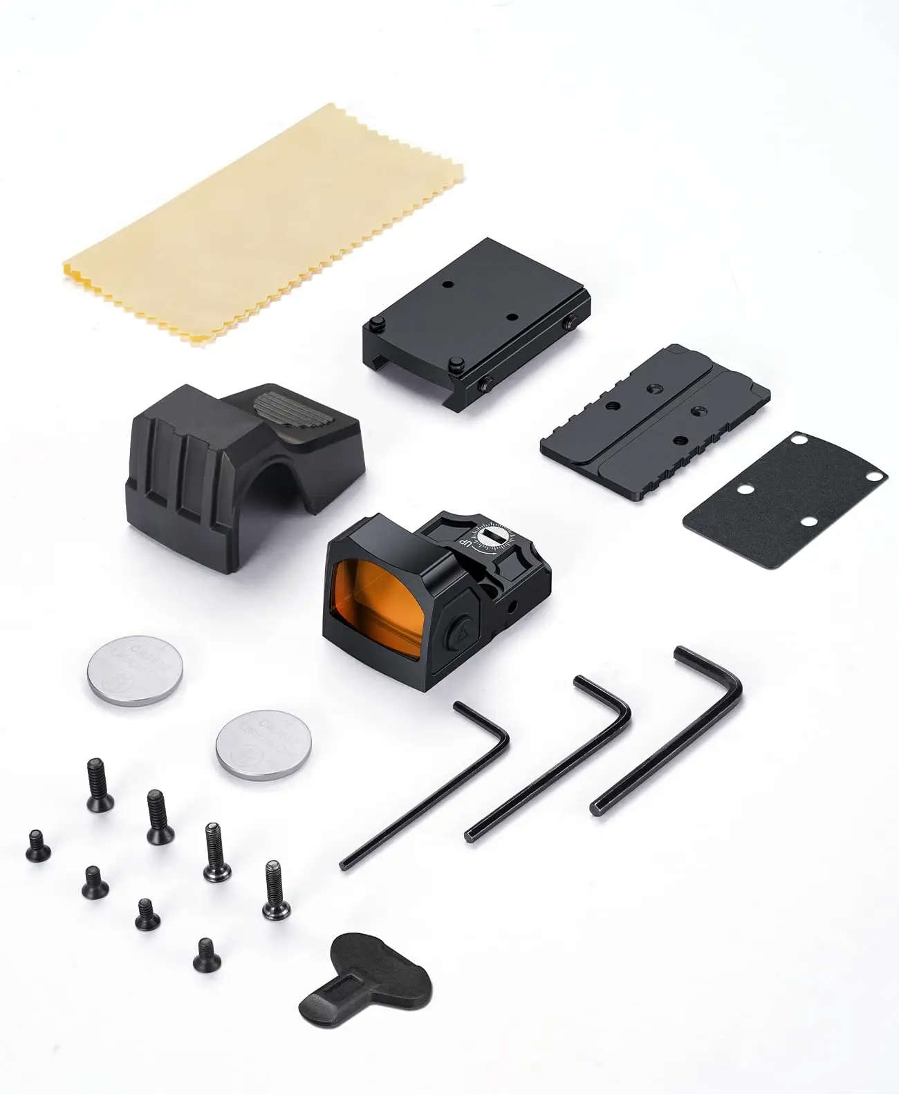 Full Sized Red Dot Motion Awake Optic For MOS  Footprint 2 MOA Dot Multi Coated Lens 12 Brigntness Adjustment Waterproof,Adapter
