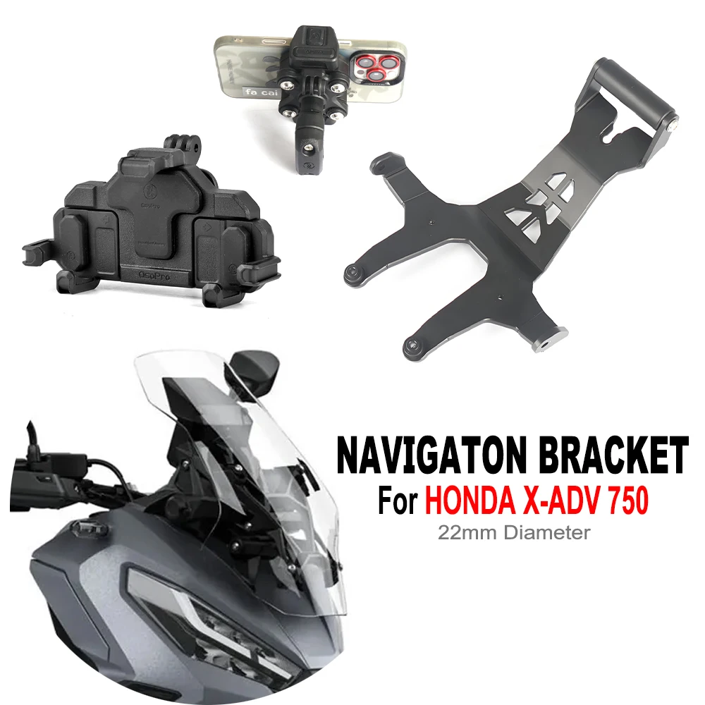 

Motorcycle Navigation Bracket GPS Mount Device Carrier SMART PHONE Adapt Holder For HONDA X-ADV 750 XADV750 X ADV 2021-2025