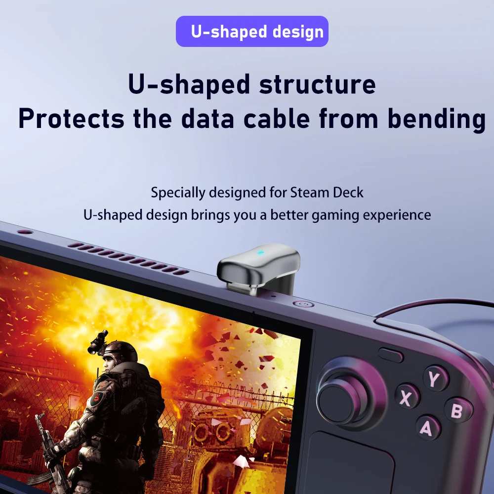 For Steam Deck USB C Male To Female Extension Connector 180 Degree PD 140W 20Gbps Fast Charging Adapter Game Console Accessoies