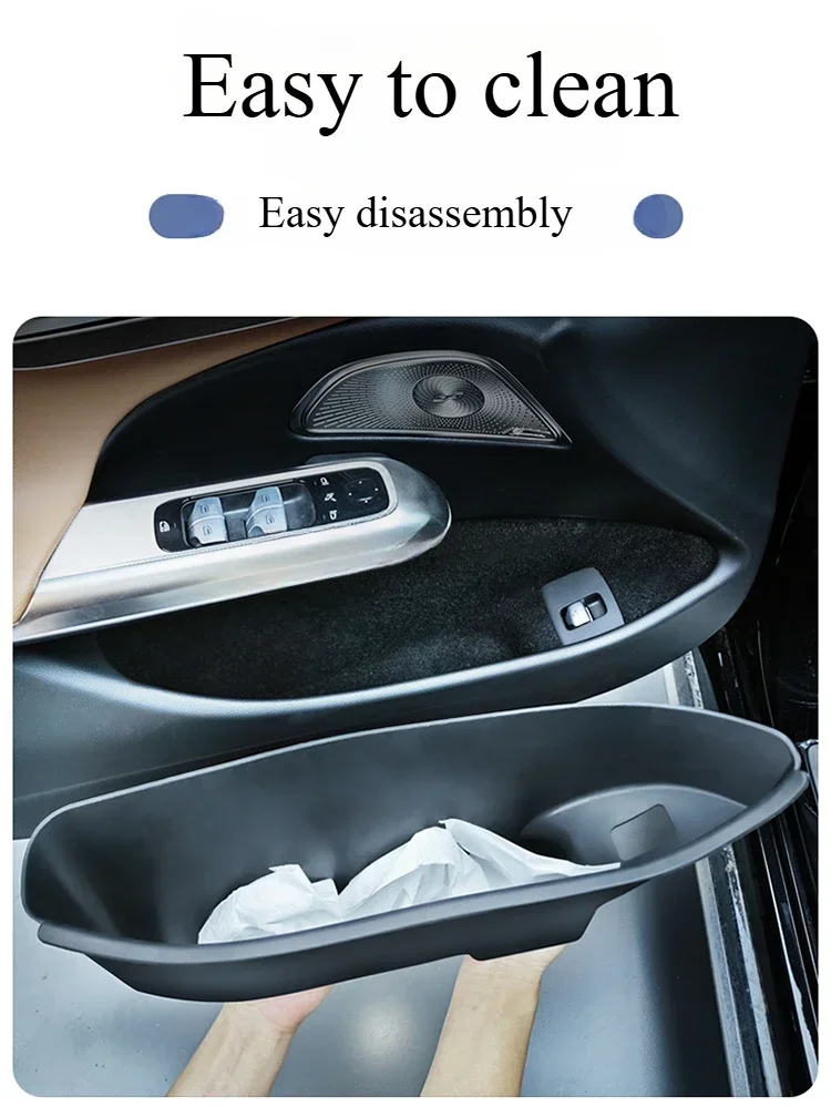 Car Front and Rear Door Storage Boxes Storage Pad for Mercedes-Benz 24 E Class E300l/E260l