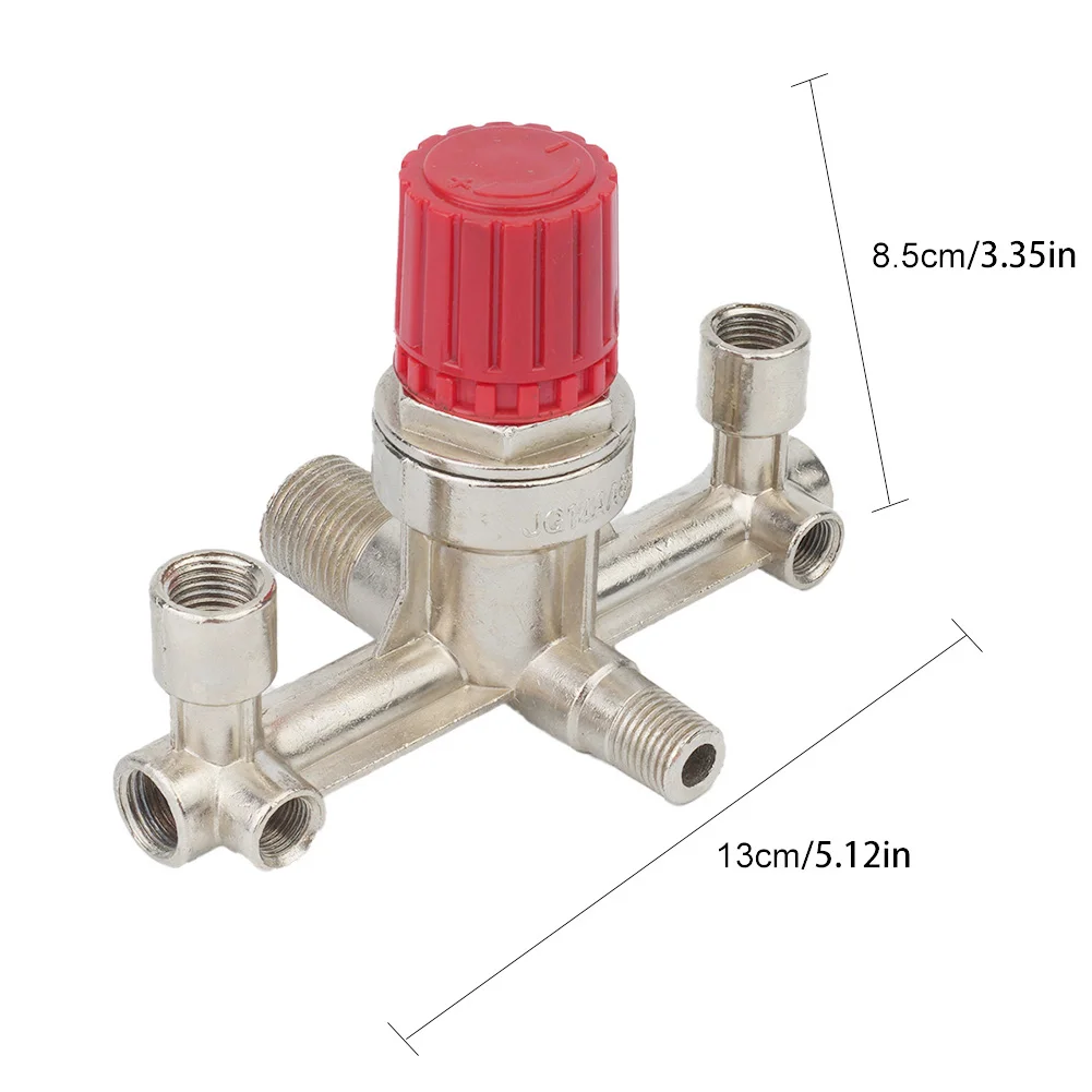 1Pcs Regulator Valve Double Outlet Tube Air Compressor Switch Pressure Regulator Valve Fitting Part Repair Tools Accessories