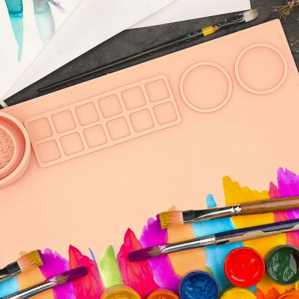 Doodle Mat นุ่มทำความสะอาดถ้วยยาวอายุการใช้งาน Art นักเรียนซิลิโคนพรมภาพวาดเครื่องมือ Doodle วาด Graffiti