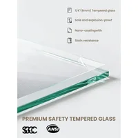 Frameless Pivot Shower Door 34-35.4" W x 72" H Chrome 3