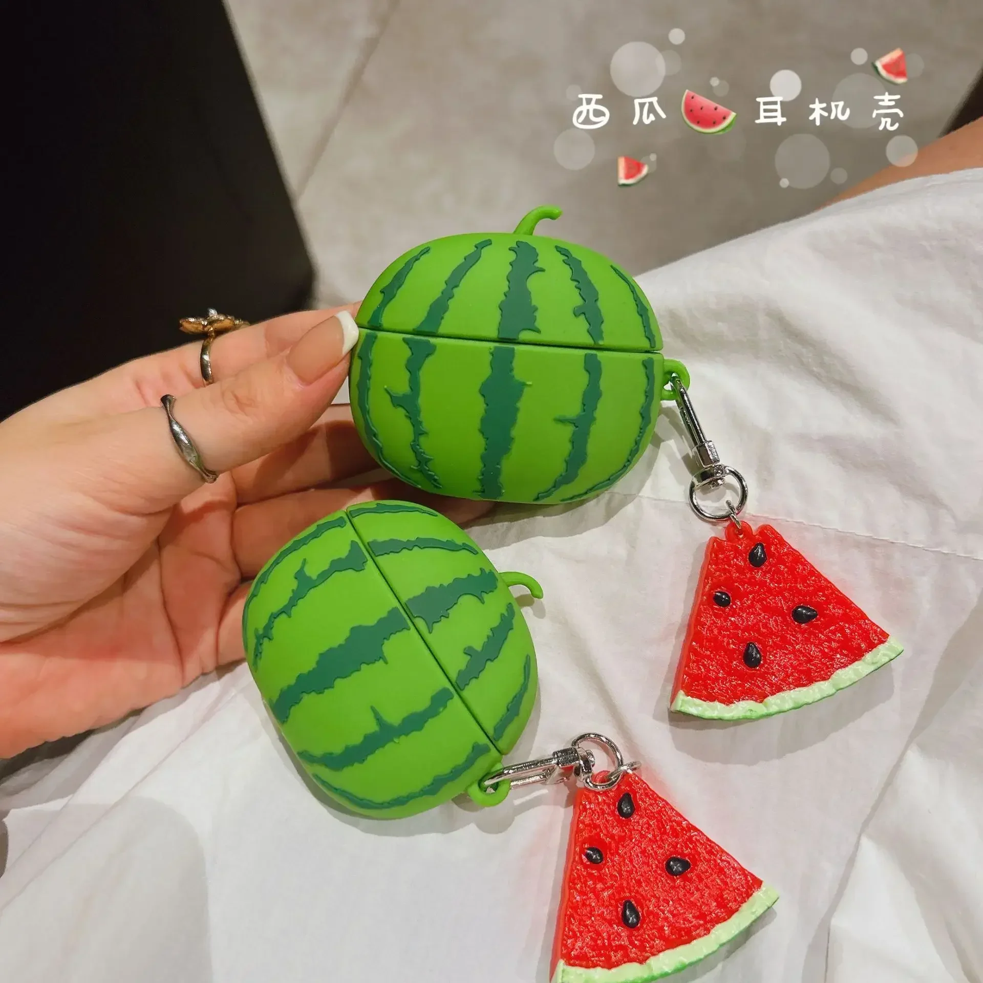 For FreeBuds 6 Simulation Fruit 3D Watermelon Cute Earpods Case for Huawei FreeBuds 6i 5i FreeClip Pro4 Wireless Earphone Cover
