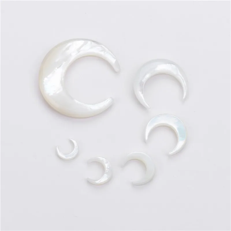 White Shell Crescent Charms Natural Mother of Pearl Shell Moon Crescent Pendant Charms For DIY Jewelry Making Necklace Earrings