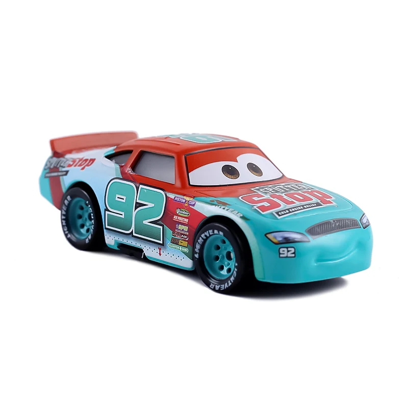 Pixar Cars Kid Toy Disney Anime Figure The King Racing Lightning McQueen 1:55 Die Cast Cartoon lega veicolo bambino regalo di compleanno