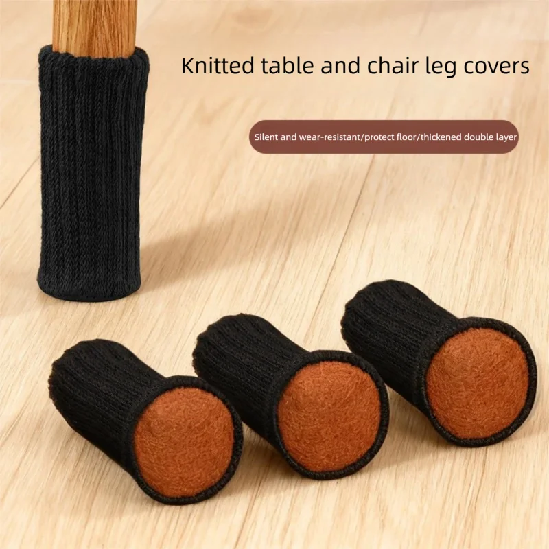 Filcowe nakładki na nogi stołów i krzeseł, odporne na zużycie, antypoślizgowe i redukujące hałas, pogrubione podkładki pod meble i do jadalni.
