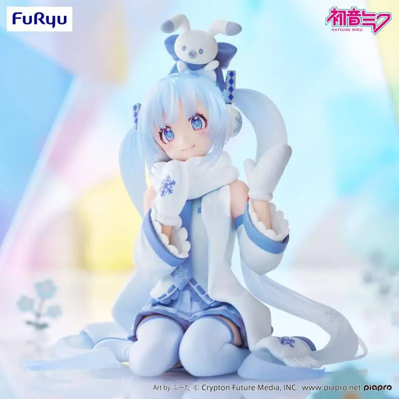 In Stock Genuine Furyu Hatsune Miku Snow Miku Snow Miku Sky Town 10Th Collector Anime Figure Model Toy Gift Desktop Ornament
