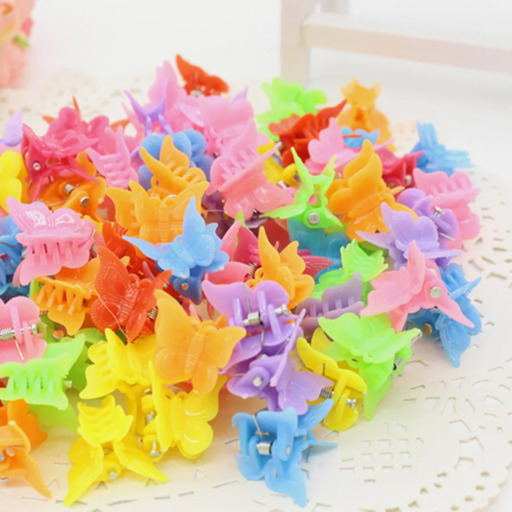 

100 шт. красочные мини-заколки для волос, аксессуары для волос для женщин и девочек, маленькие зажимы для вечеринок, повседневные прически, креативные заколки