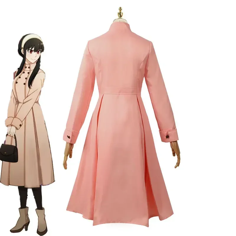 Spy X Family Yor Forger Cosplay Costume Pink Dress Suit Anime Yor Briar Party Ladies Outfit Yor Outfits Headband Wig Earrings