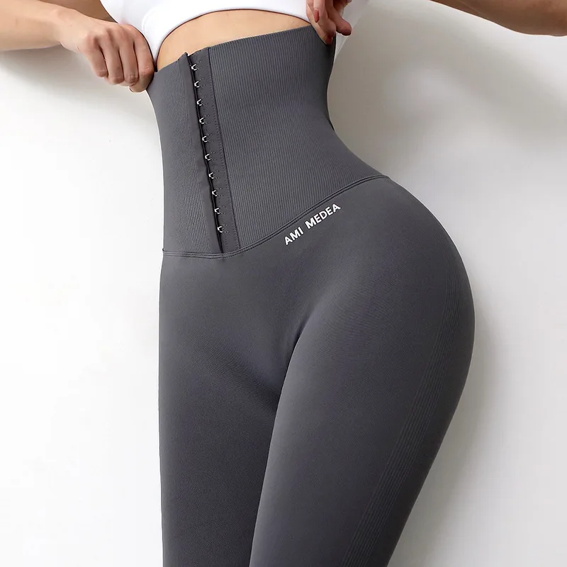 Sports Seamless Leggins Postpartum High Waist Shapewear Corset Leggings Women Push Up Running Workout Gym Fitness Yoga Pants