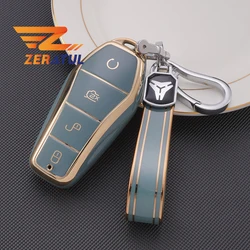 Soft TPU Car Key Case Shell Fob Holder For BYD Han Ev Tang Dm/Qin PLUS/Song Pro/MAX/Yuan Car Key Cover Keychain Accessories