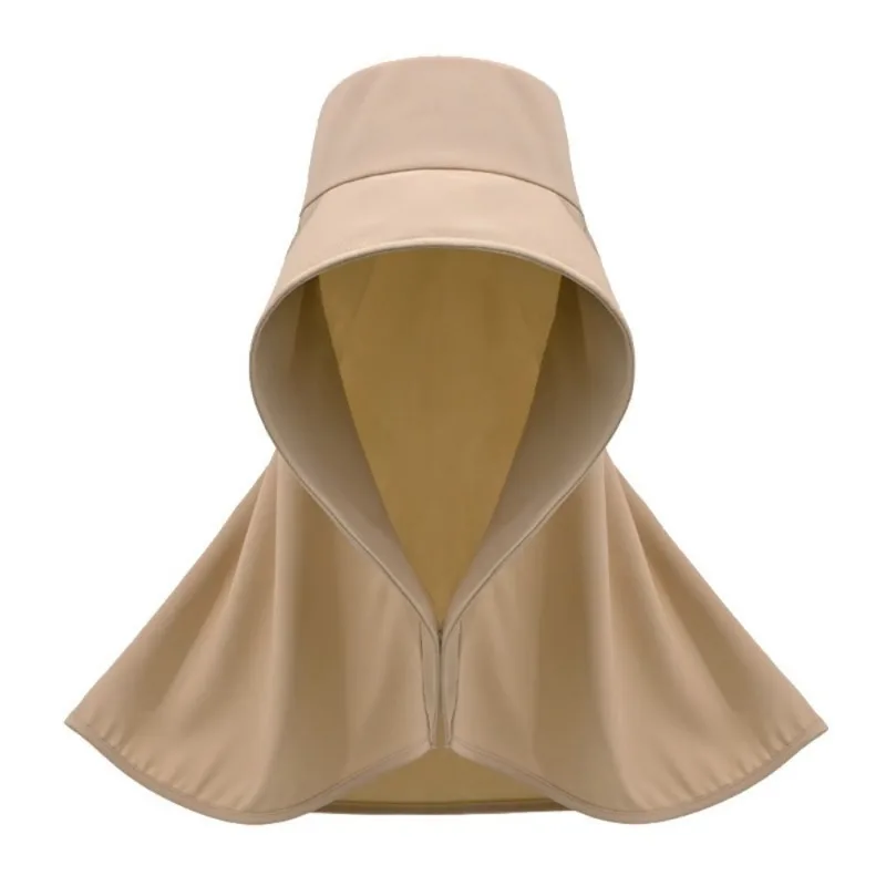 1pc/2pcs Women\'s Khaki Navy Blue Oversized Sun Hat - Breathable Protection for Face, Neck, Ears, Beach and City Walking Outdoors
