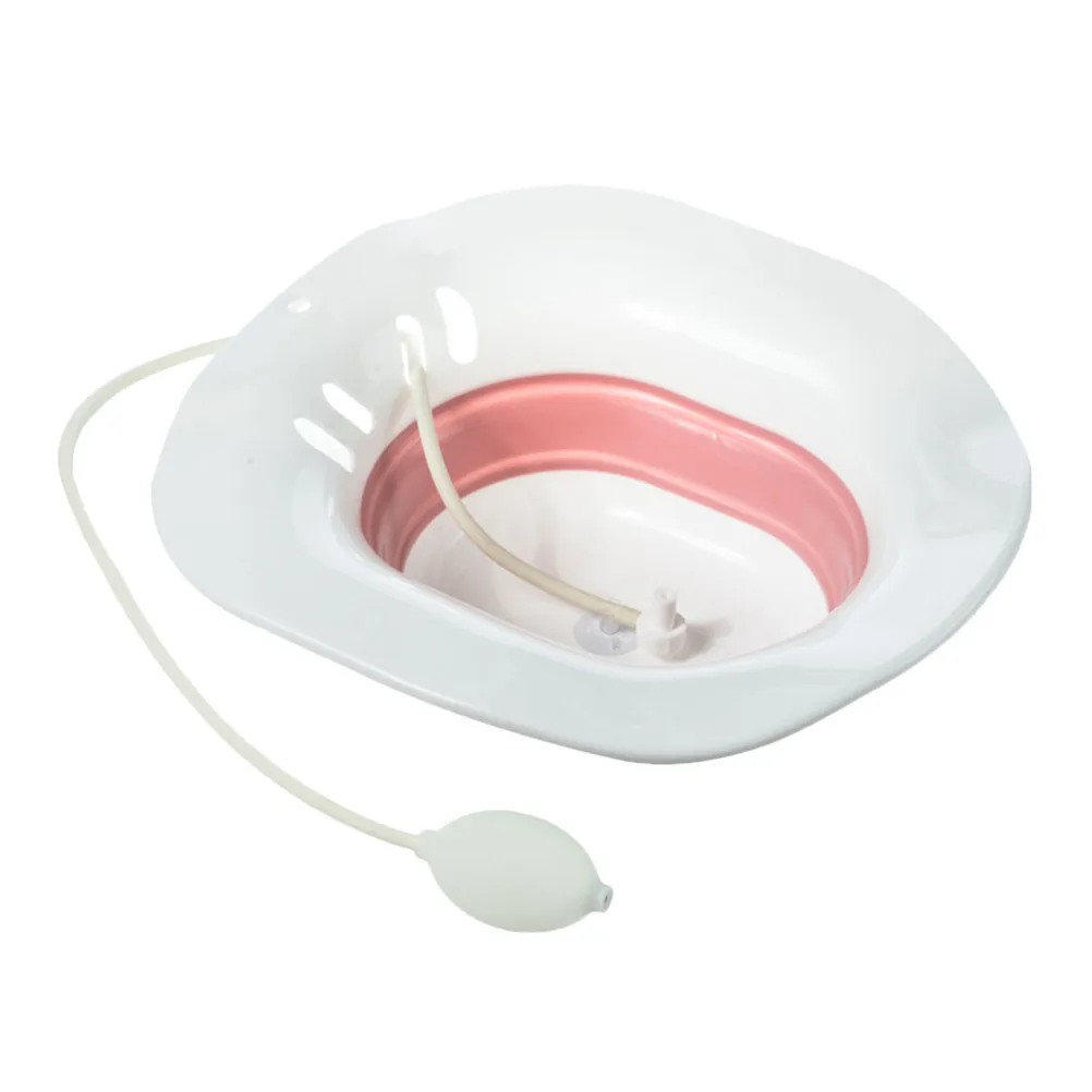 

Складная ванночка для сидения (ситц-бассейн) для послеродового ухода, облегчения геморроя, заживления промежности, в форме бедер, для использования на унитазе, с противоскользящим покрытием