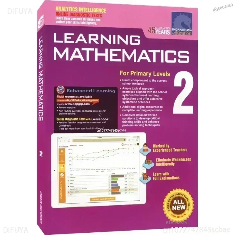 6 libri/set SAP Learning Mathematics Book Grado 1-6 I bambini imparano libri di matematica Singapore Scuola primaria Matematica Libri di testo
