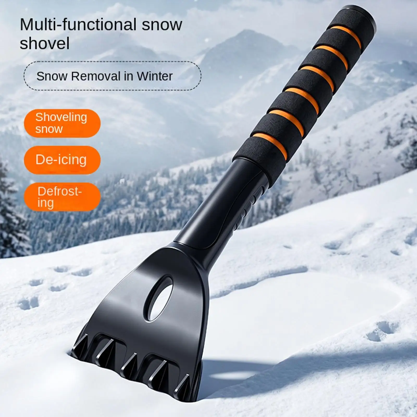 Ice Scrapers for Car Windshield 35cm Defroster Tool with Ergonomic Grip Car Snow Scraper for Winter Vehicle Truck SUV Glass