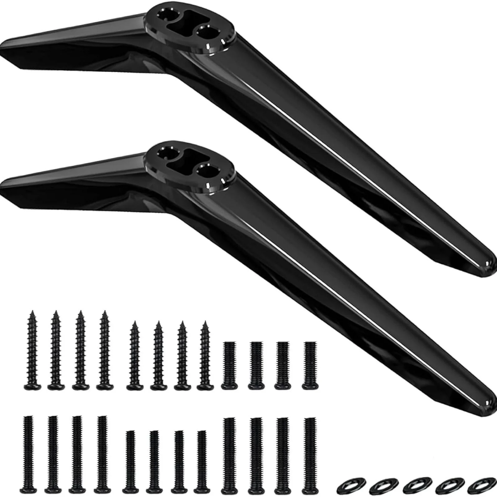 Universal TV Base Stand Legs With Screw Black Television Tabletop Foot TV Stand Base Mount Bedroom for TCL28/32/40/43/49-65 inch