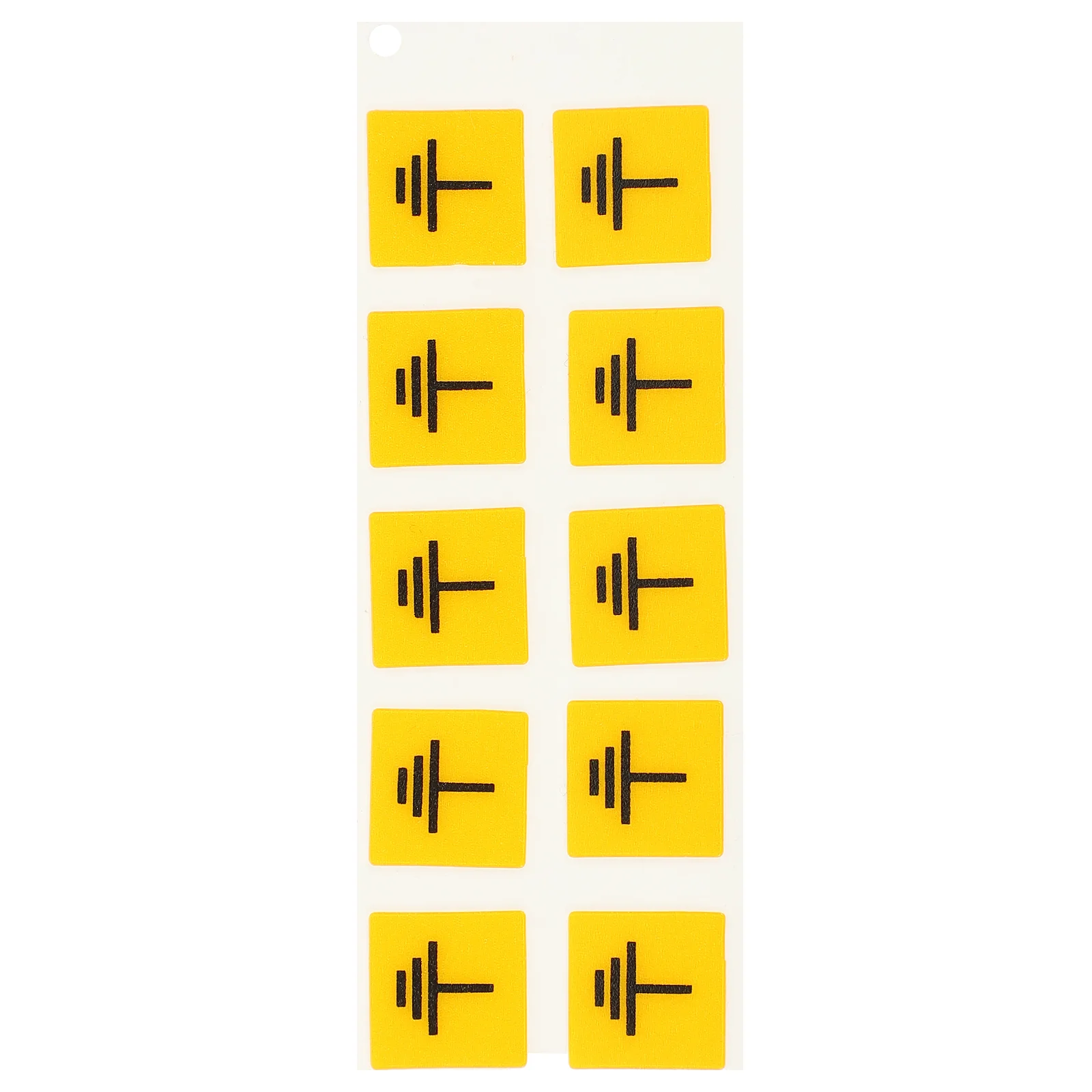 10 Pcs Electronic Gadgets Electrical Grounding Stickers Machinery Safety The Sign Warning Yellow Decal Office