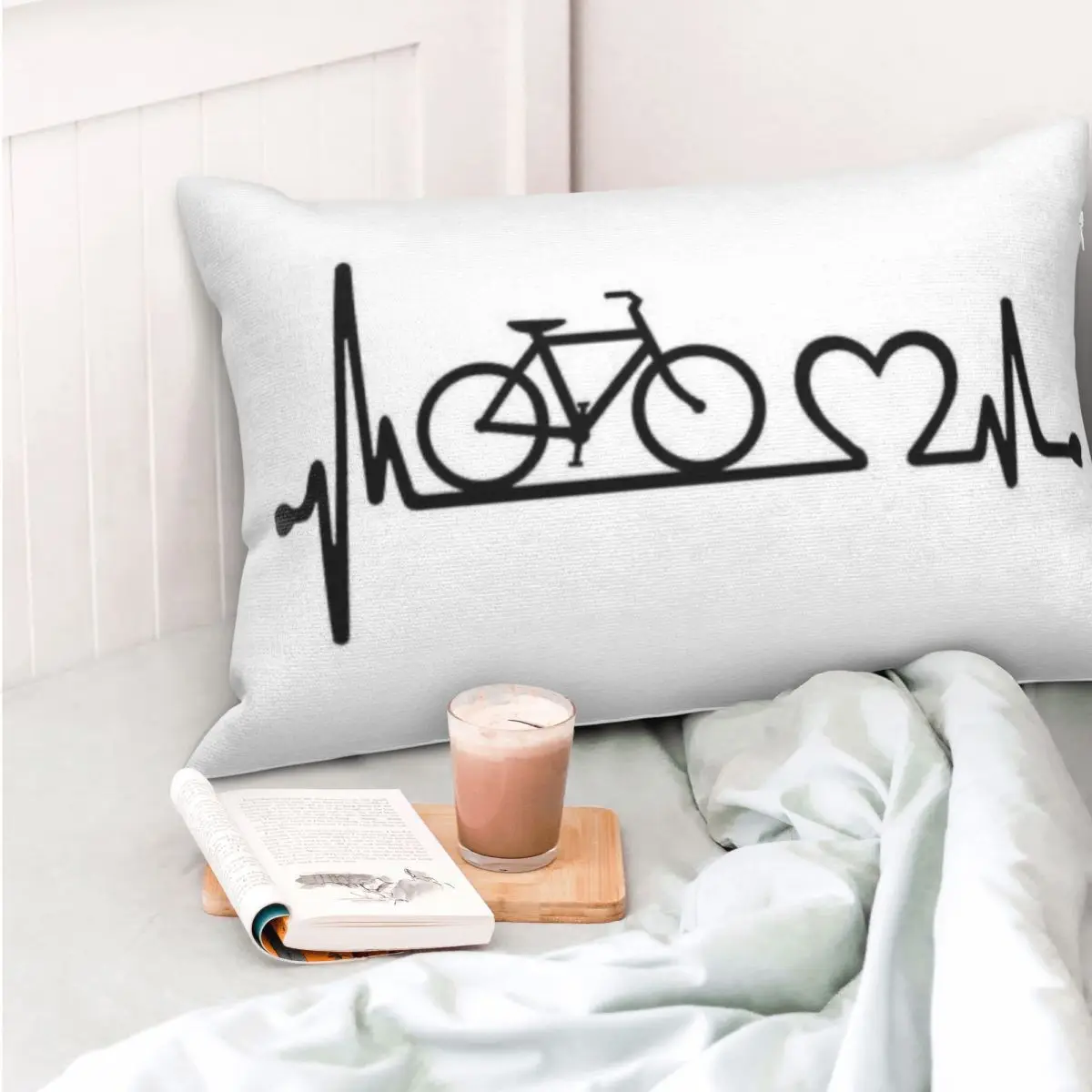 Mountain Bike Cycling Pulse Rectangle Pillowcase Cushion Cover Decorative Bedroom Bed Home Comfort Throw Pillow