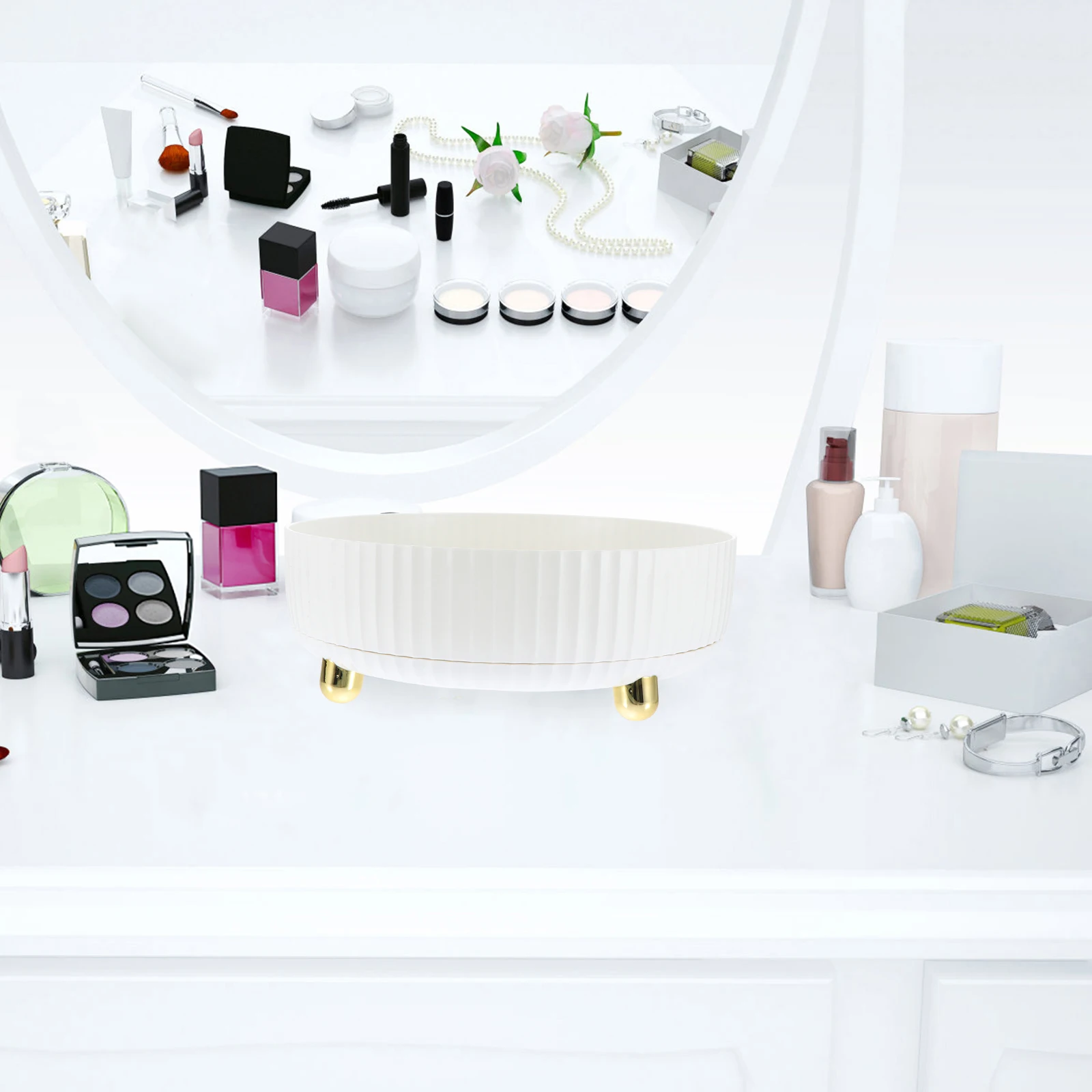 

Practical Storage For Desktop Space Saving Cosmetics Lipsticks Makeup Brushes Tools Stationery ganizing Box Skin Care Products