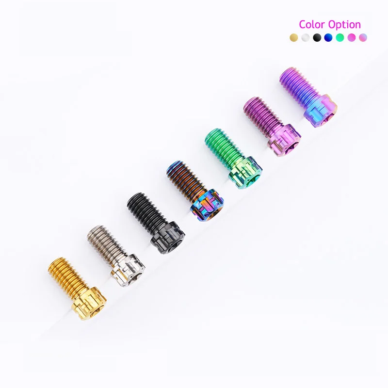 1/2/5PCS S-PARTS Titanium Alloy Split Fixing Bolts M8 Length 15 20 25 30 35 40 45mm Small Head D10.8 For Motorcycles and E-bikes