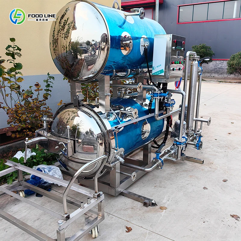 Water Bath Spray Retort Pot, Electric Steam Industrial Autoclave Machine for Jars, Cans, Pouches and Glass Bottles