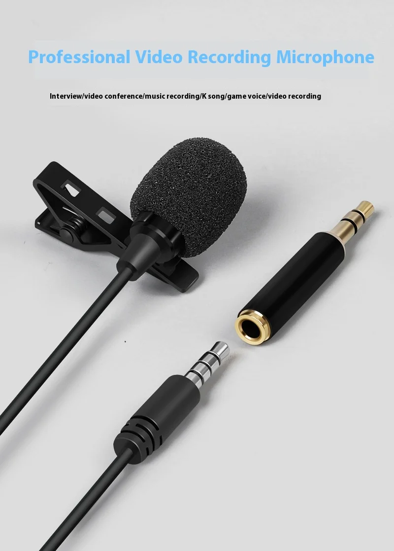 AU-402L lavalier microphone live radio special eat broadcast wired cell phone noise reduction equipment