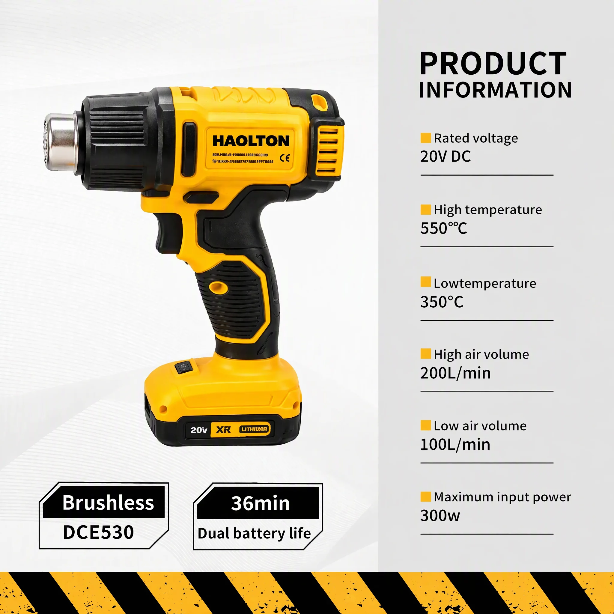 HAOLTON コードレスヒートガン ブラシレス 20V、6 - Cordless Heat Gun For Shrink Tubing のレビューと価格