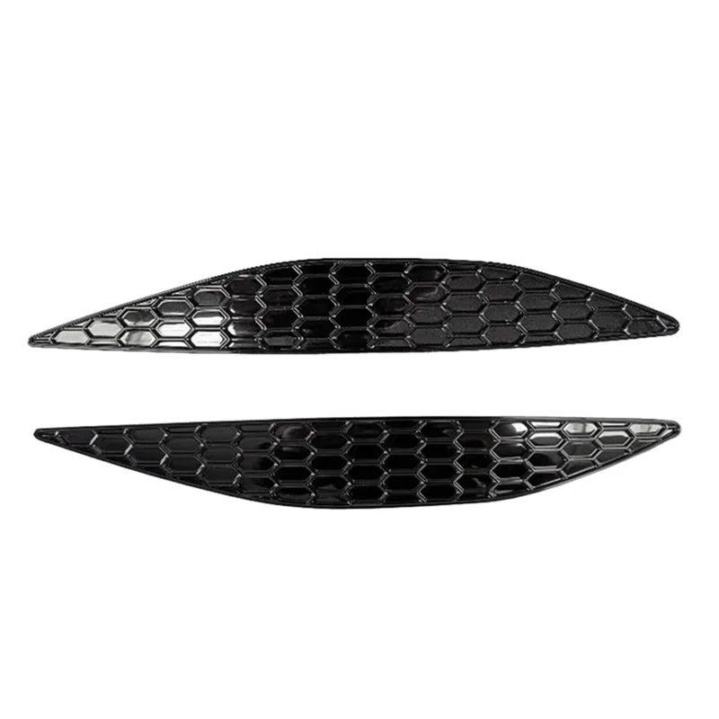 1Pair Rear Bar Honeycomb Reflector Cover Trim Styling for Golf 7 MK7 2014-2018 Tail Fog Light Strips Sticker