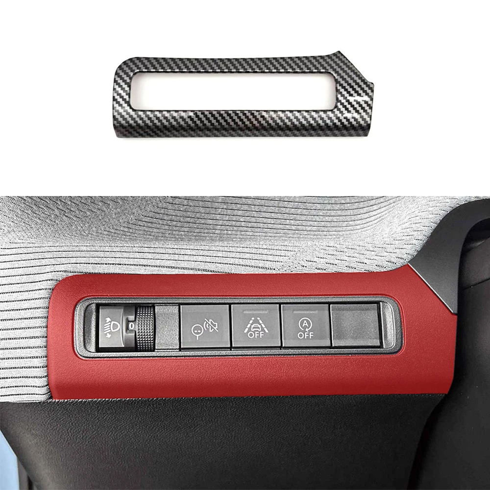 ABS Carbon Fiber Color Headlight Adjustment Decorative Strip For Citroen‌ C3