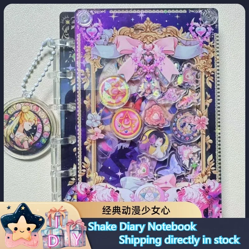 

Красивая девушка встряхивает акриловый дневник, книга вкладыш, каваи, милый мультфильм, креативные съемные канцелярские принадлежности, европейский и американский подарок