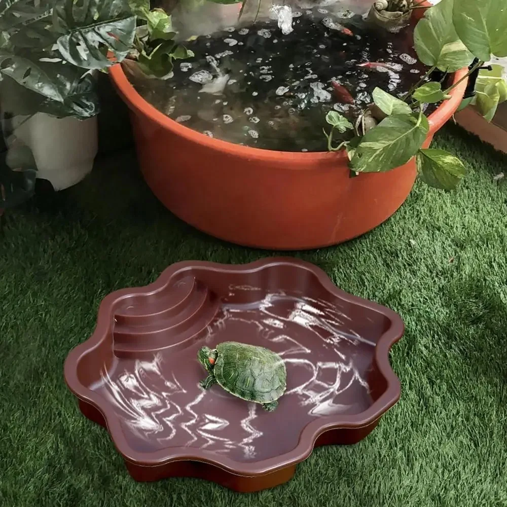 Schildkröten-Badebecken-Futternapf, langlebiger Reptilien-Wassernapf für Box, Schildkröten, Frösche und Haustiere, leicht zu reinigendes Lebensraum-Zubehör – Detail 22