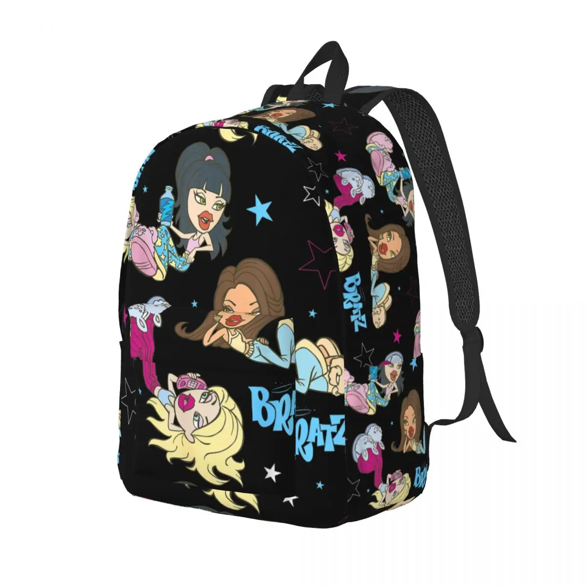 Bratz-mochila de lona con bolsillo para hombre y mujer, bolsa de viaje para ordenador portátil, viaje, senderismo