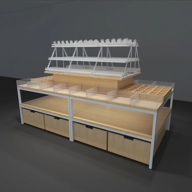 Изготовленная на заказ подставка для демонстрации ювелирных изделий из дерева и металла с легкими крючками из ламината для хранения сережек и сережек