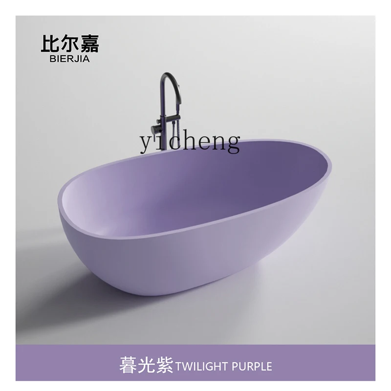 

XL Color Detached Bathtub Hotel B & B Artificial Stone Bath Plate Household Oval
