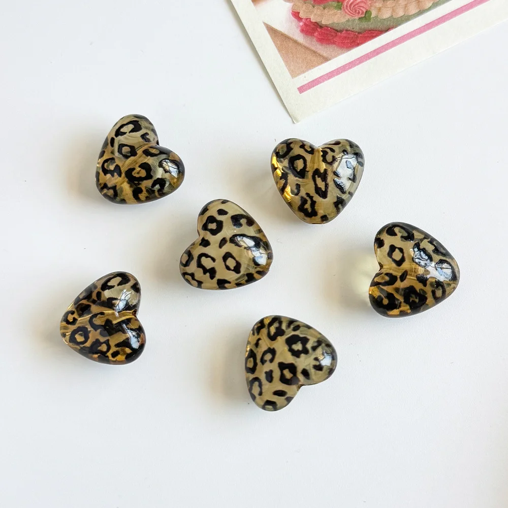 

Сердечный дизайн 100 шт. 18*19 мм DIY акриловые бусины/эффект леопардового принта/ручная работа/форма сердца/фурнитура и компоненты для ювелирных изделий # 19222