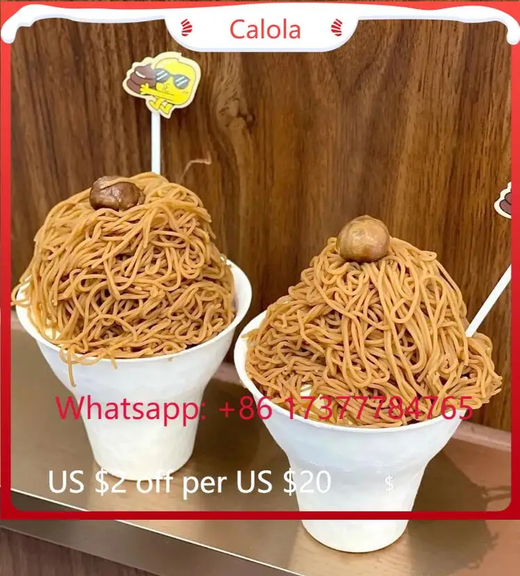 Hand Rack Mont Blanc Ice Cream Maker, Gelato Noodle Press Making Machine