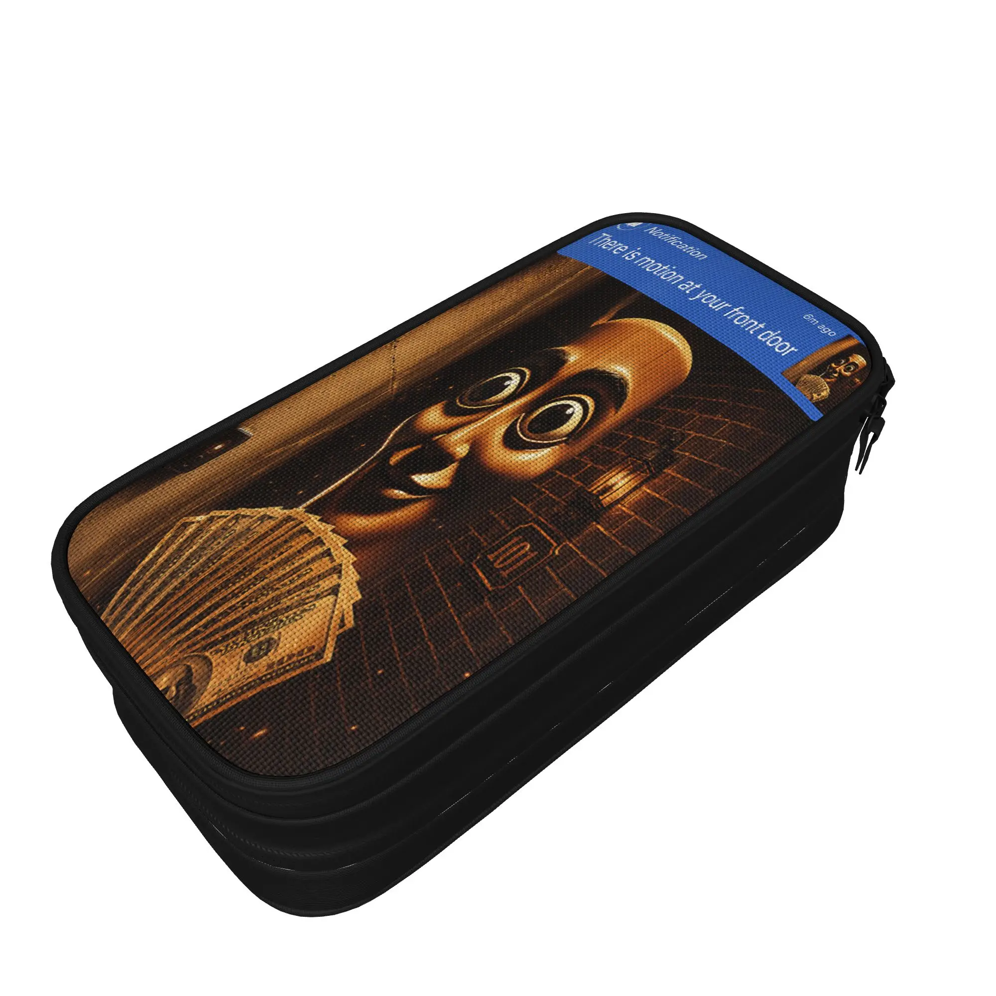There is Motion at Your Front Door Tung Tung Tung Sahur Meme Pencil Case Large Pencil Box Girls Boys Zipper School Pencil Cases