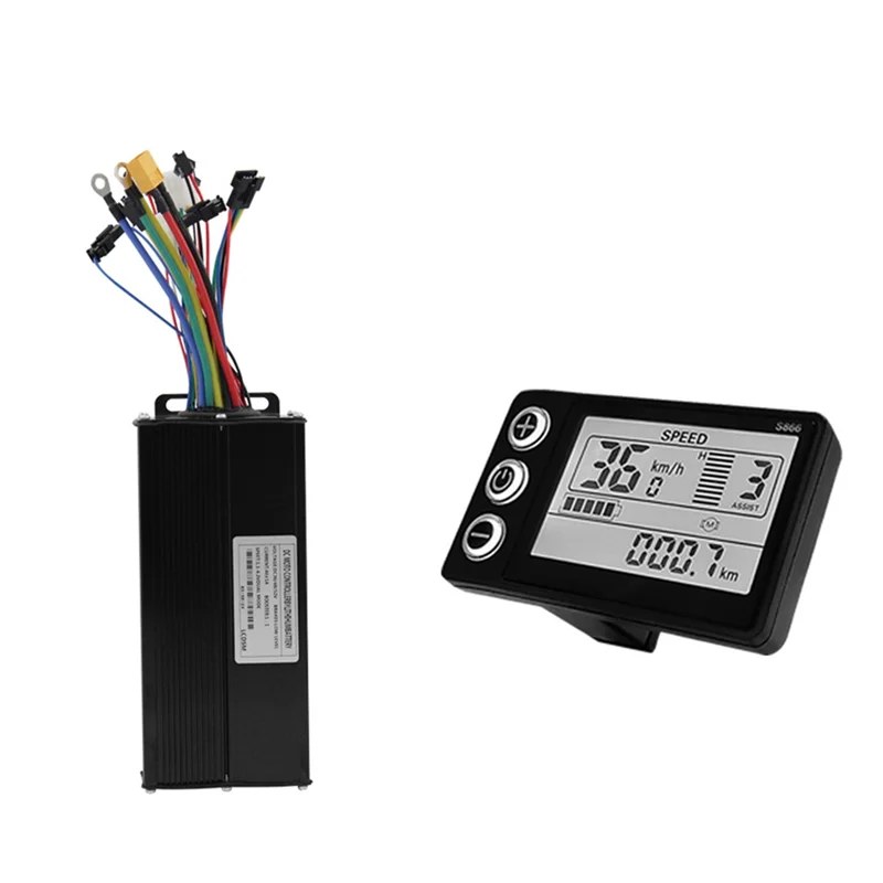 

AED2-Electric Bicycle 36V 48V 52V 40A 3 Model Sinewave Controller S866 LCD Display For 1500W 2000W Ebike