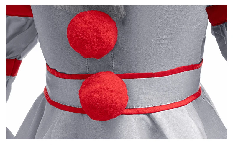 Mädchen Jungen Halloween Graues Joker-Kostüm Tutu-Kleid Gruseliger Clown Kinder Karneval Party Cosplay Kinderoutfit – Detail 12
