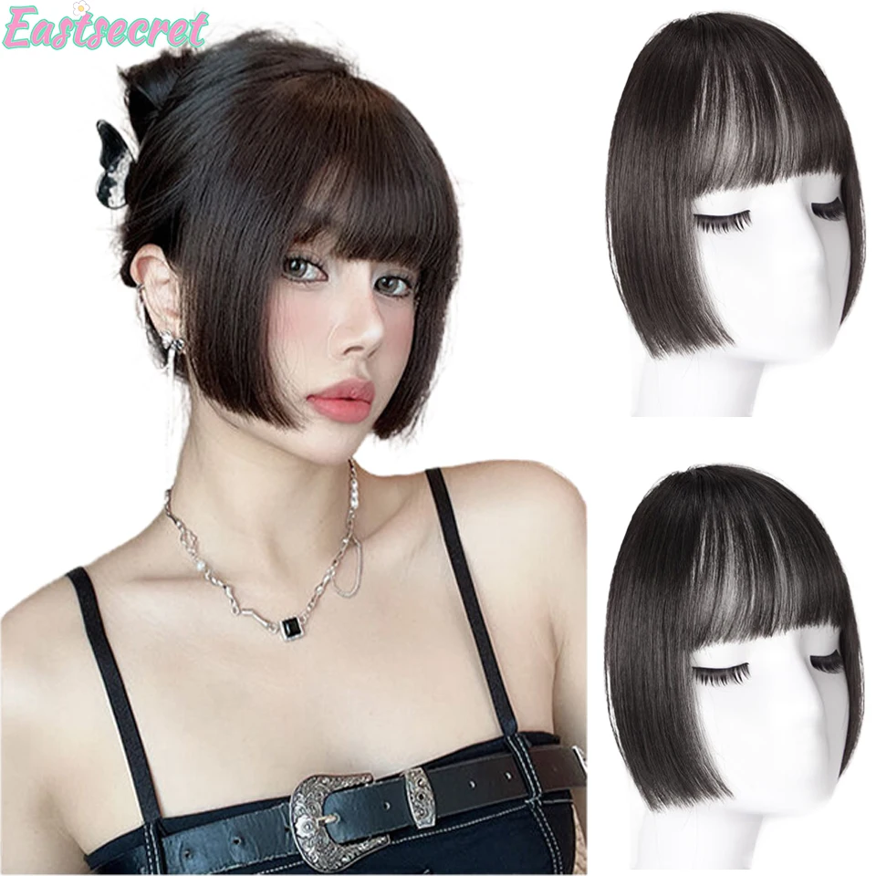 EASTSECRET-Sintético Princesa Corte Bangs Para Mulheres, Extensões De Cabelo, Anime Bangs Falso, Hairpin, Sideborns Peruca