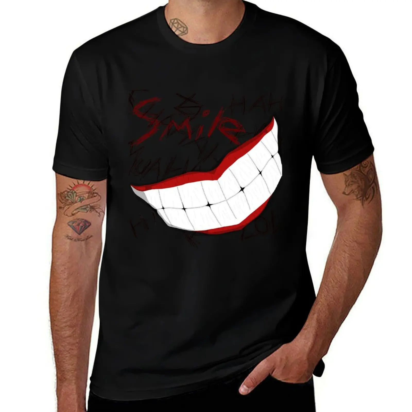 

Smile T-Shirt man t shirts for men casual cotton t shirts man 100% T-Shirt