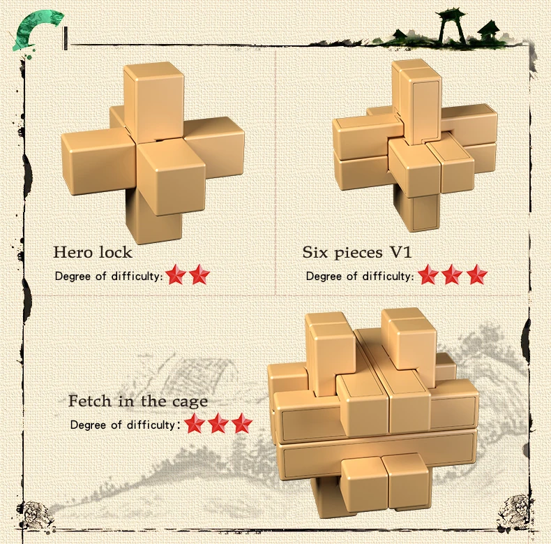 【Qiyi Kong ming Lock series】New version of intelligence unlocking puzzle children\'s puzzle ABS toys