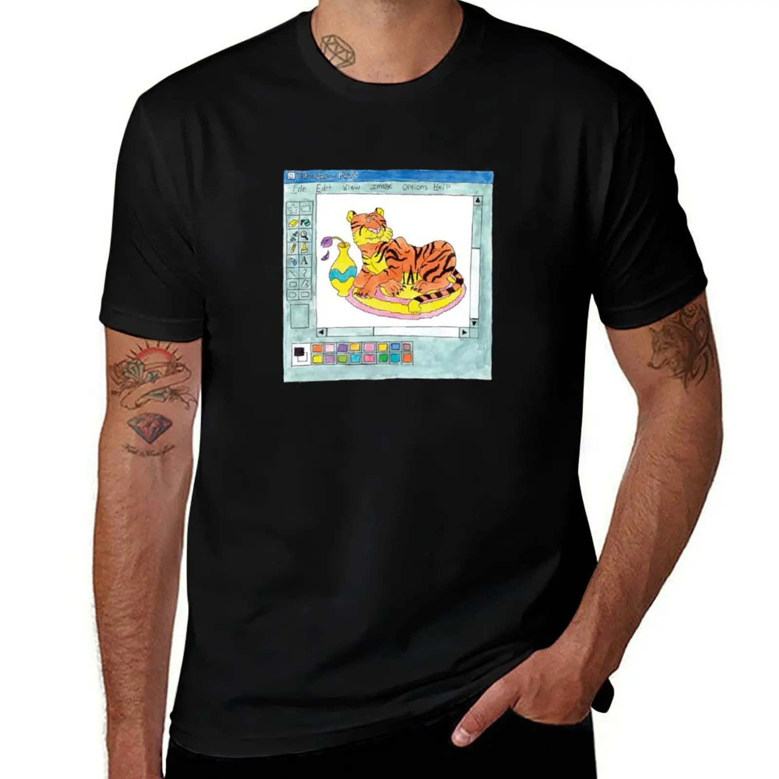Tiger.bmp T-Shirt Work Casual Loose Fit T-Shirt