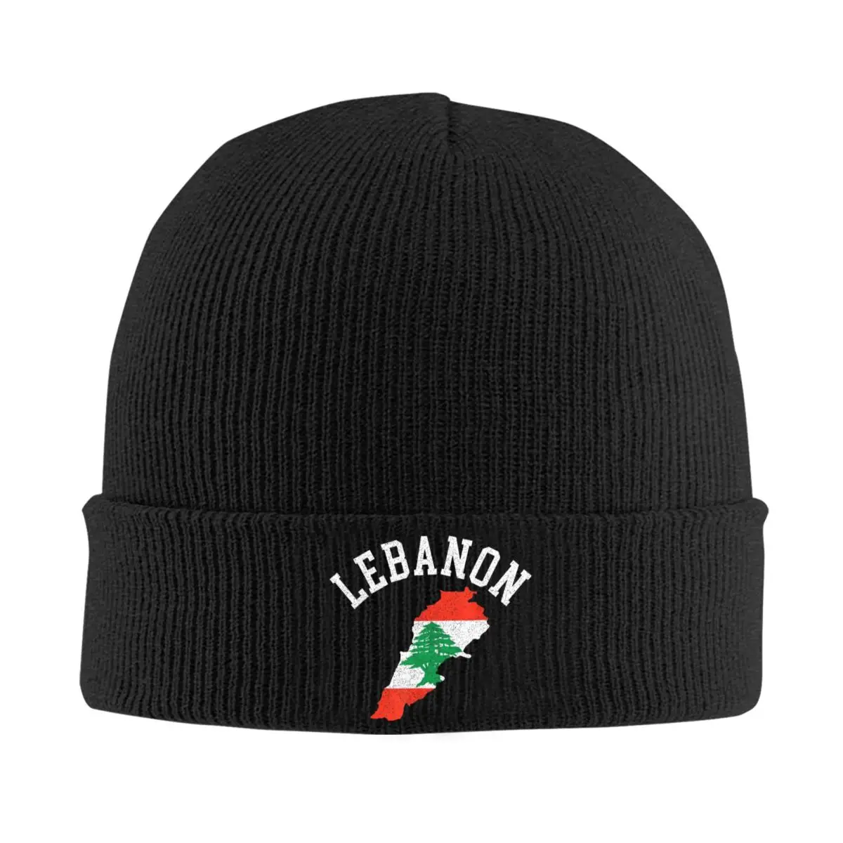 Patriotic Lebanon Flag Knit Hat Beanies Winter Hat Warm Street Cap for Men Women Gifts