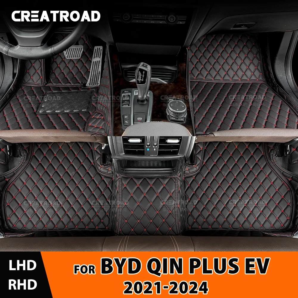 

Car Floor Mats For BYD Qin Plus EV 2021 2022 2023 2024 Custom Auto Foot Pads Automobile Carpet Cover Interior Accessories